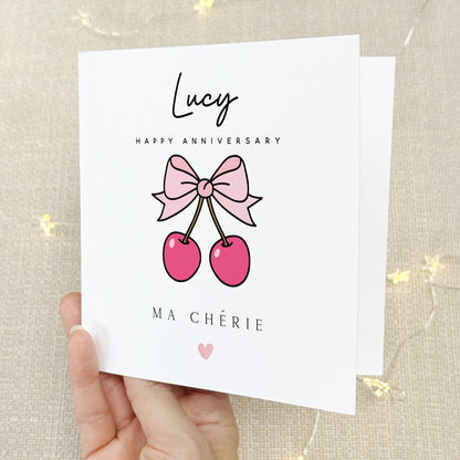 Ma Cherie Anniversary Card Personalised