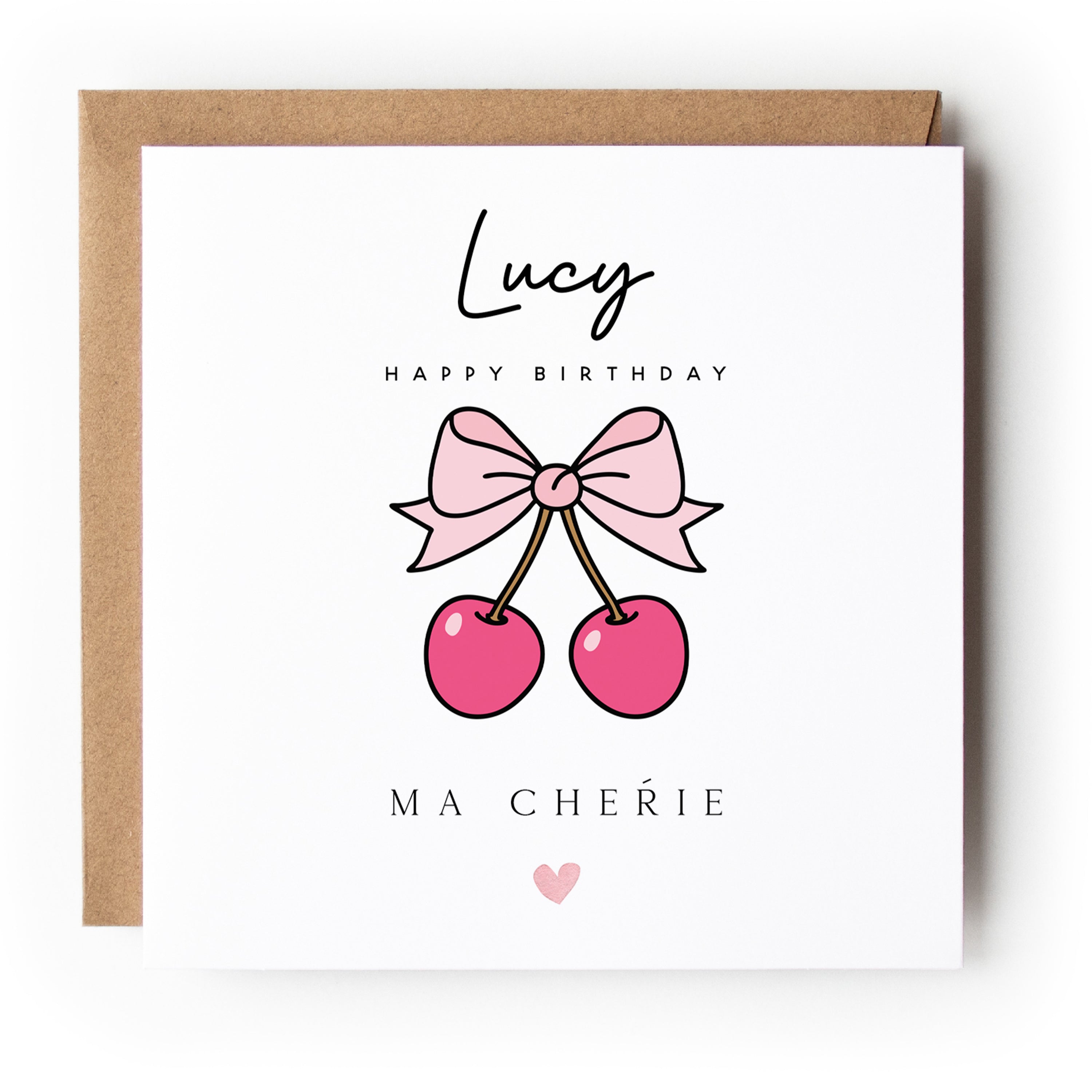 Ma Cherie Birthday Card Personalised