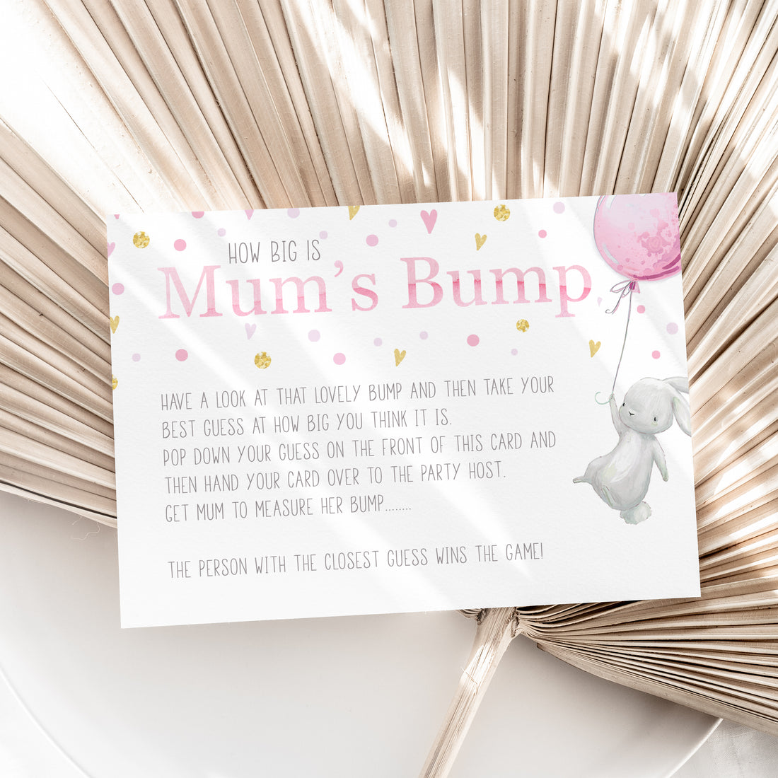 Pink Rabbit How Big Is Mums Bump Cards