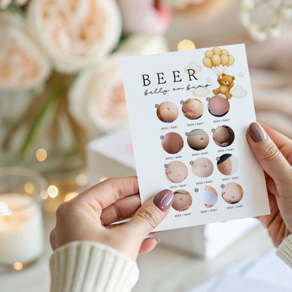 Cute Bear Beer Belly Or Bump Card A6