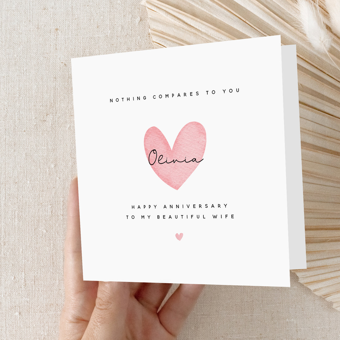 Personalised Nothing Compares Wedding Anniversary Card