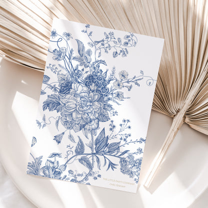 Boho Botanical Blue Porcelain Emoji Game Cards