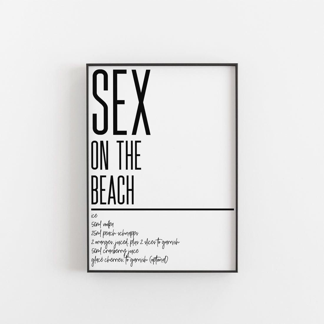 sex on the beach cocktail Print