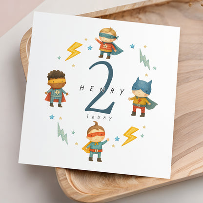 Superhero Birthday Card Any Age