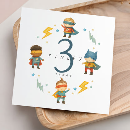 Superhero Birthday Card Any Age
