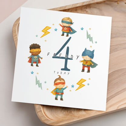 Superhero Birthday Card Any Age