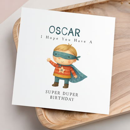 Personalised Superhero Birthday Card