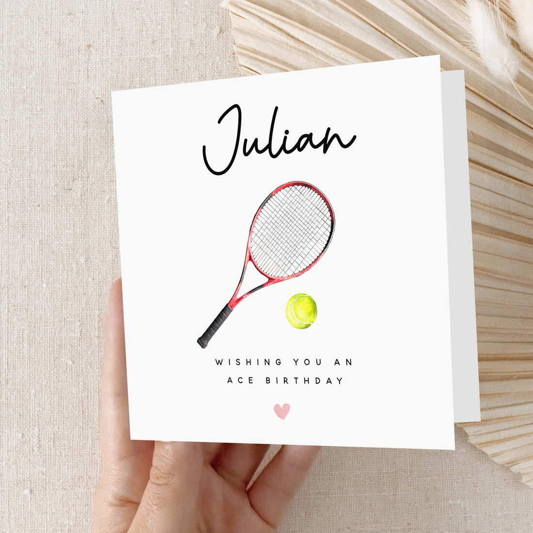 Personalised Tennis Birthday Card