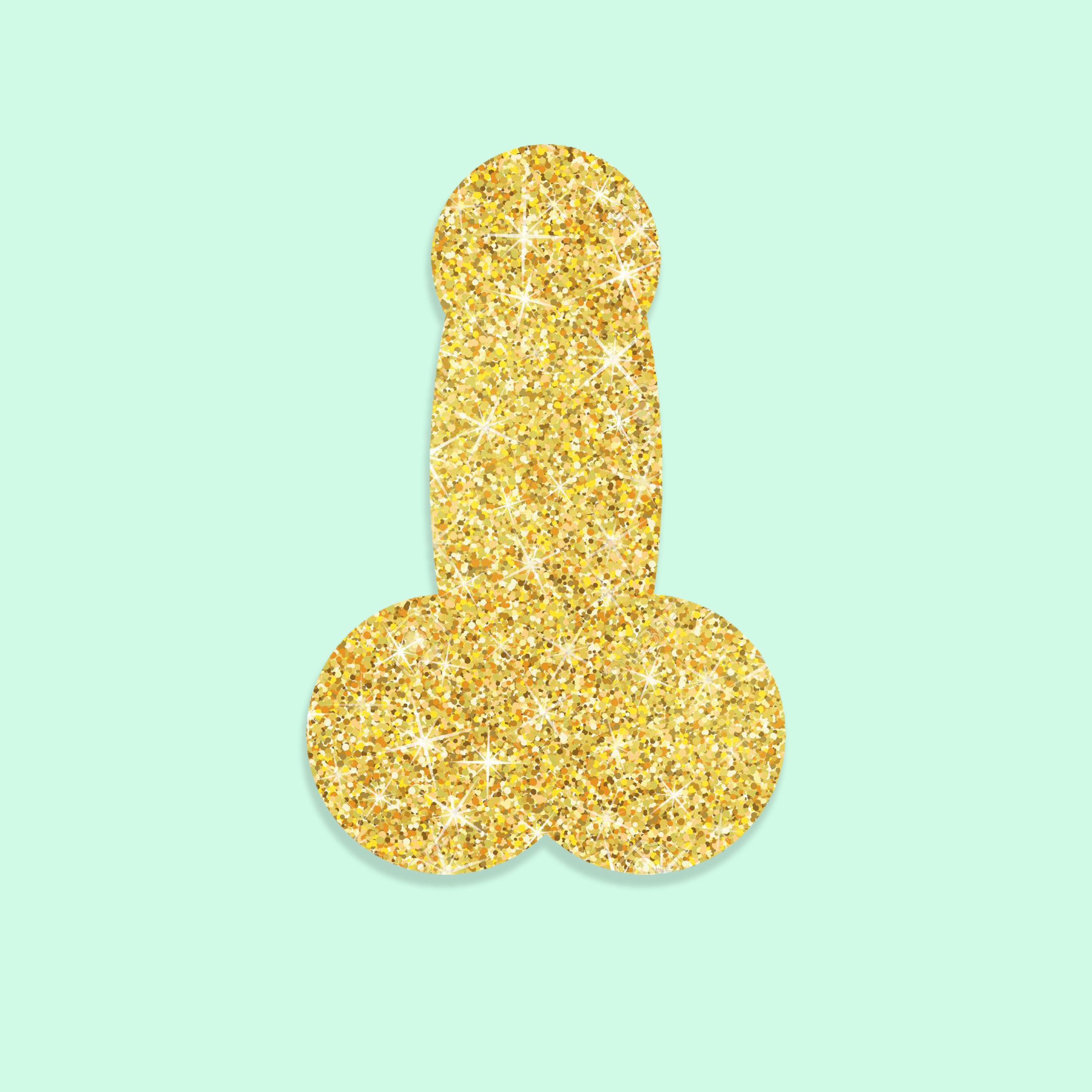 Gold Glitter Willies Hen Party Confetti