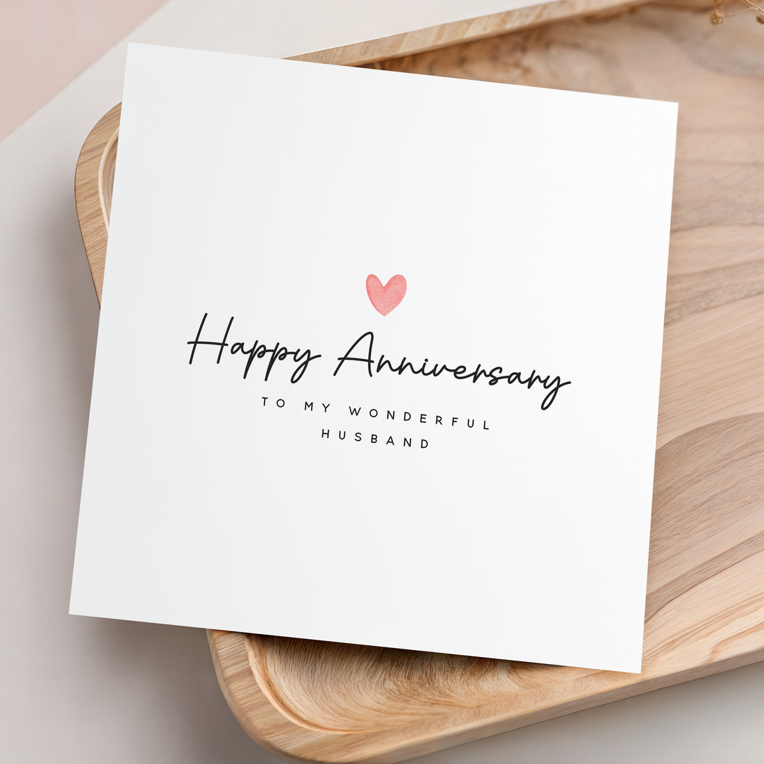 Wonderful Husband Card Anniversary Card Minimal
