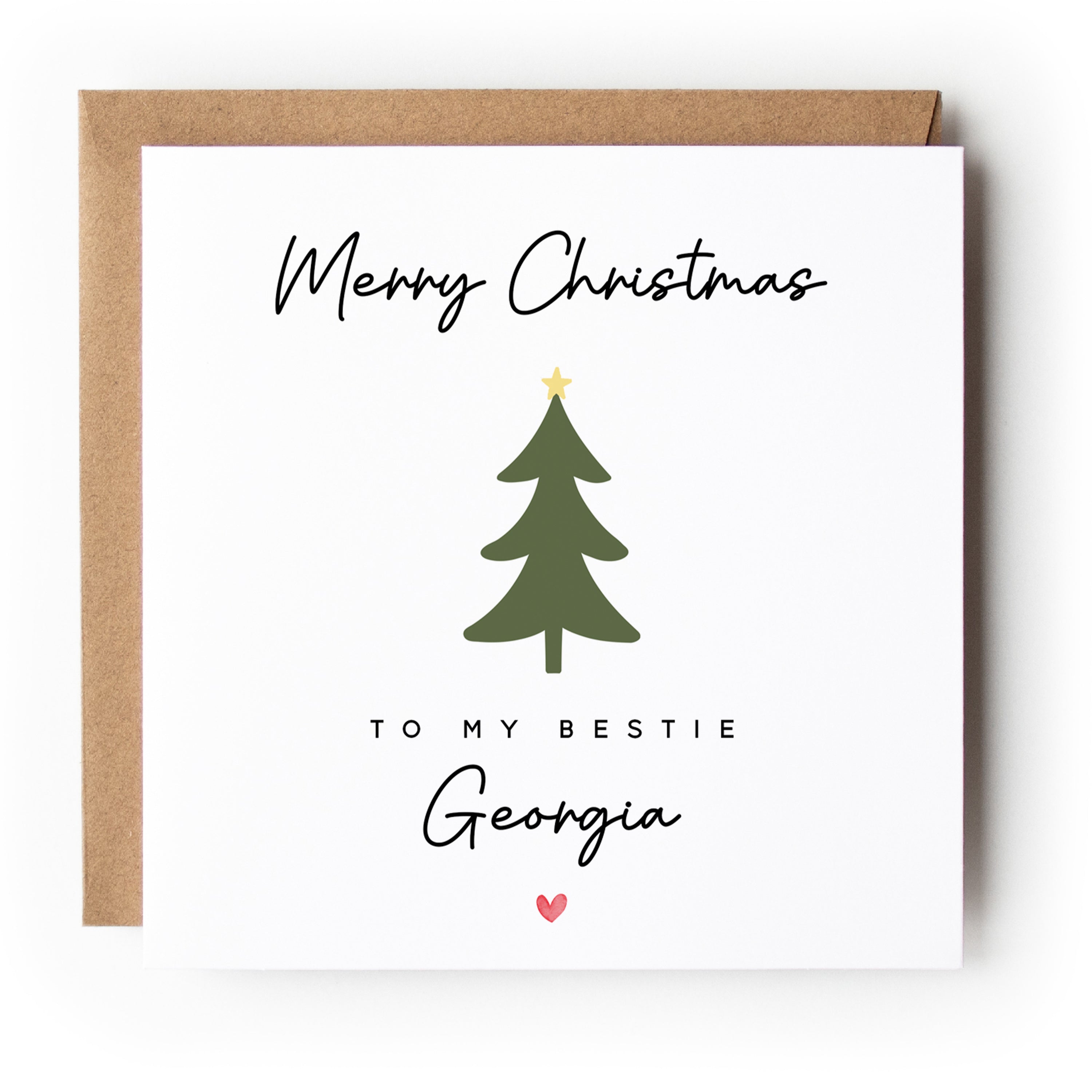 Bestie Personalised Christmas Card