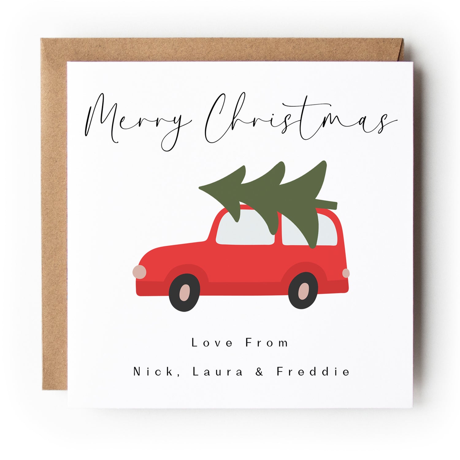 Card Loaded With Christmas Tree Personalised Christmas Card