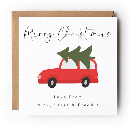 Card Loaded With Christmas Tree Personalised Christmas Card