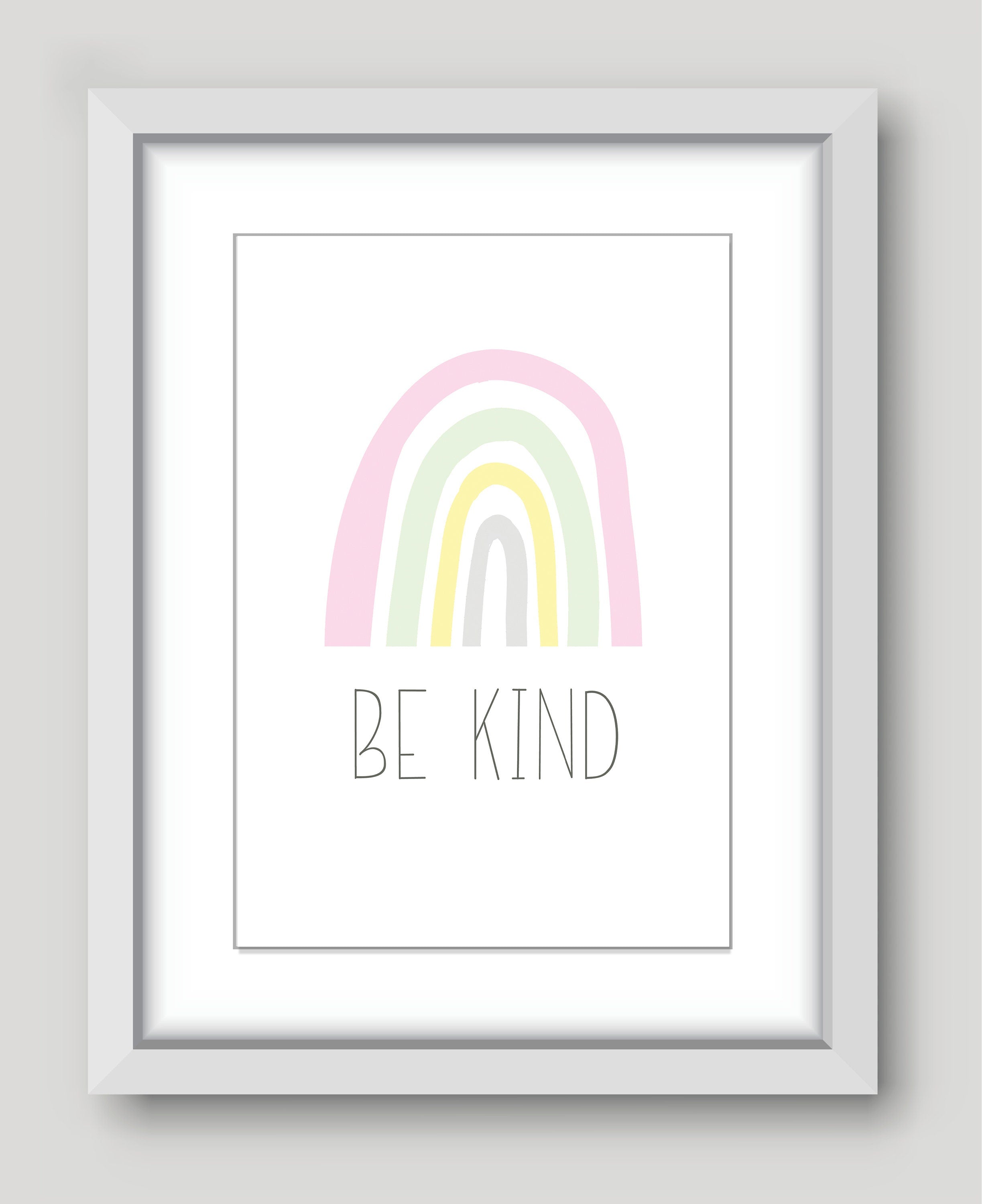 Be kind rainbow room print