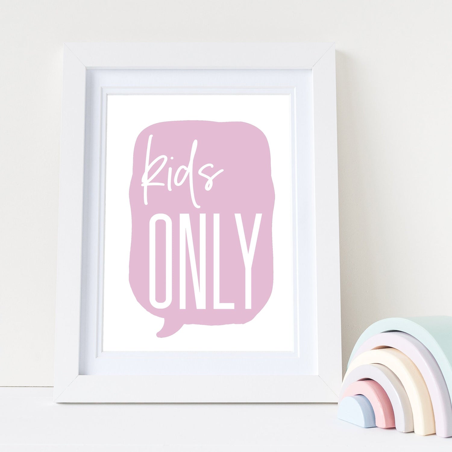 pink kids only Print