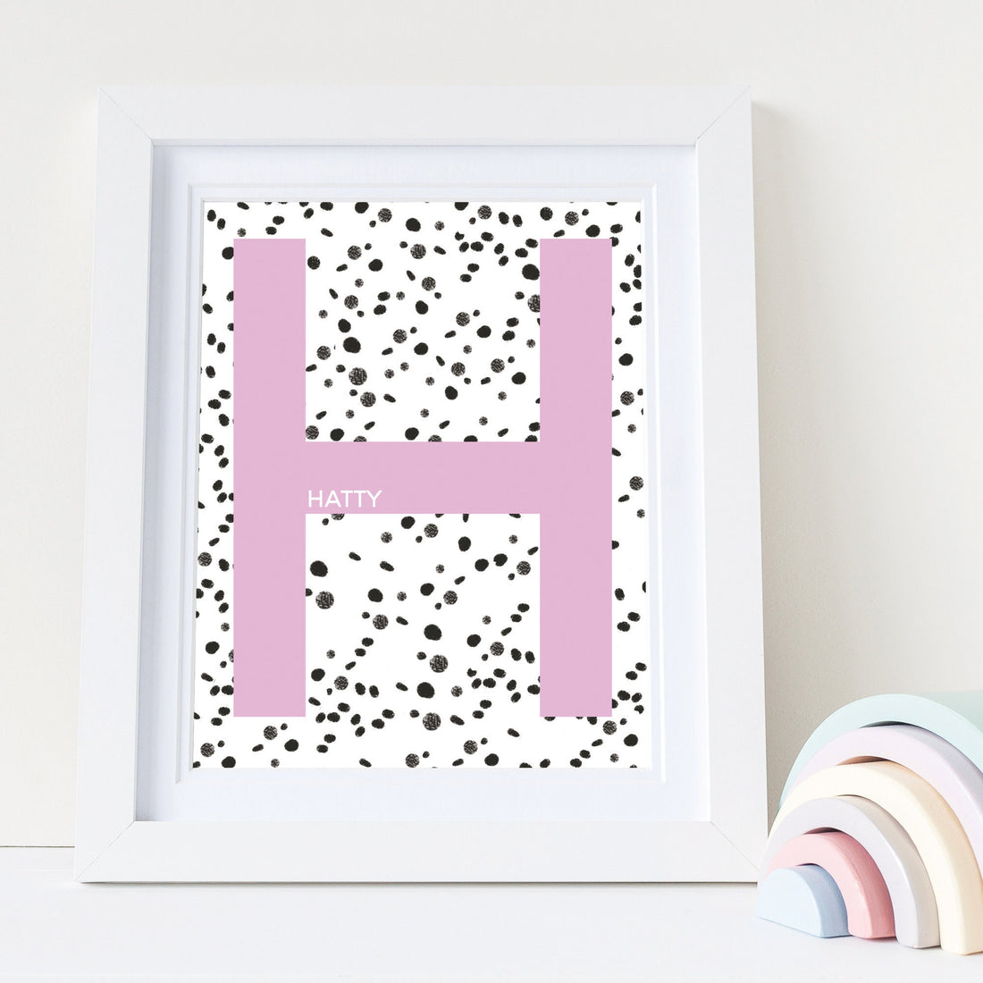 Personalised Polka Dot Initial Print