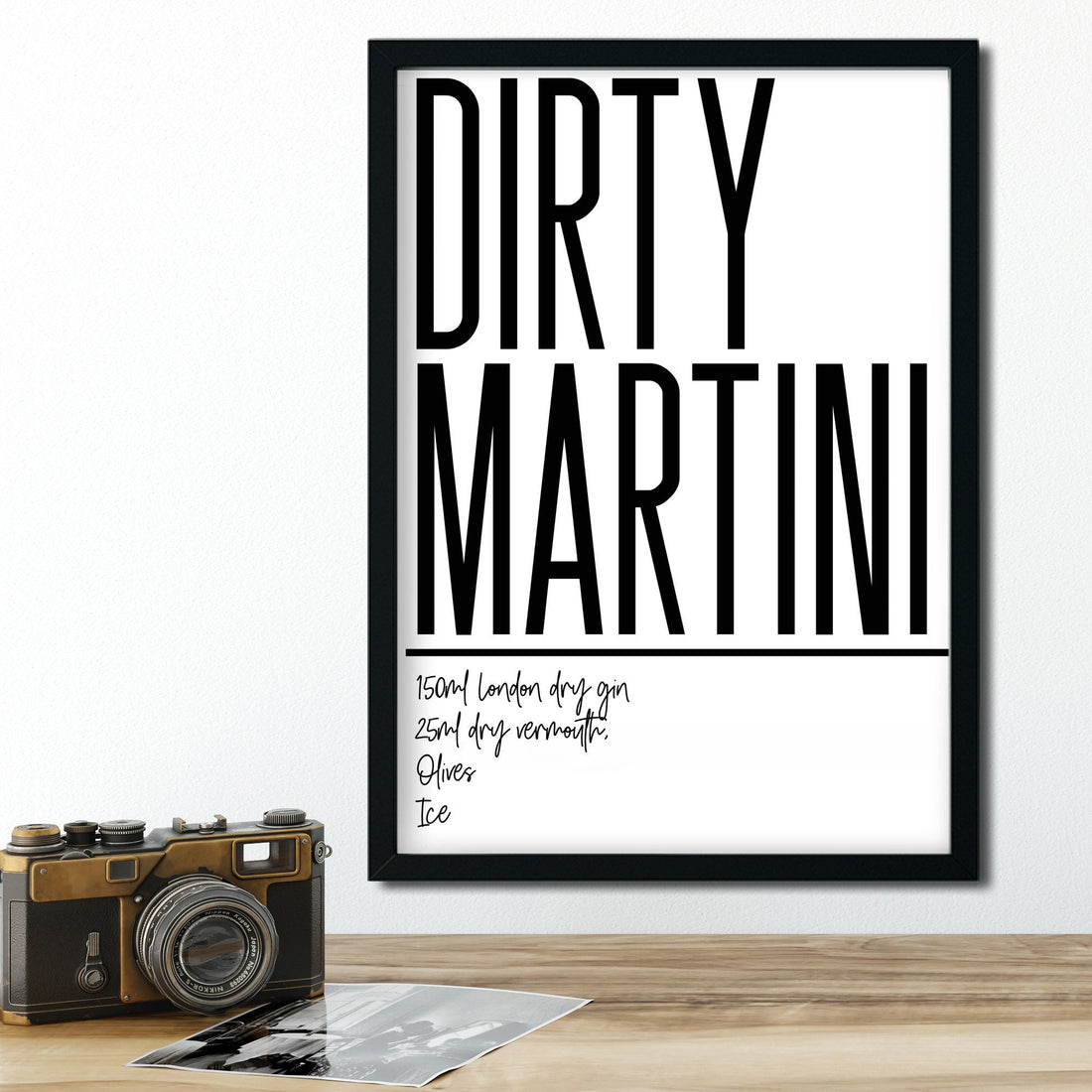 Dirty Martini cocktail Print
