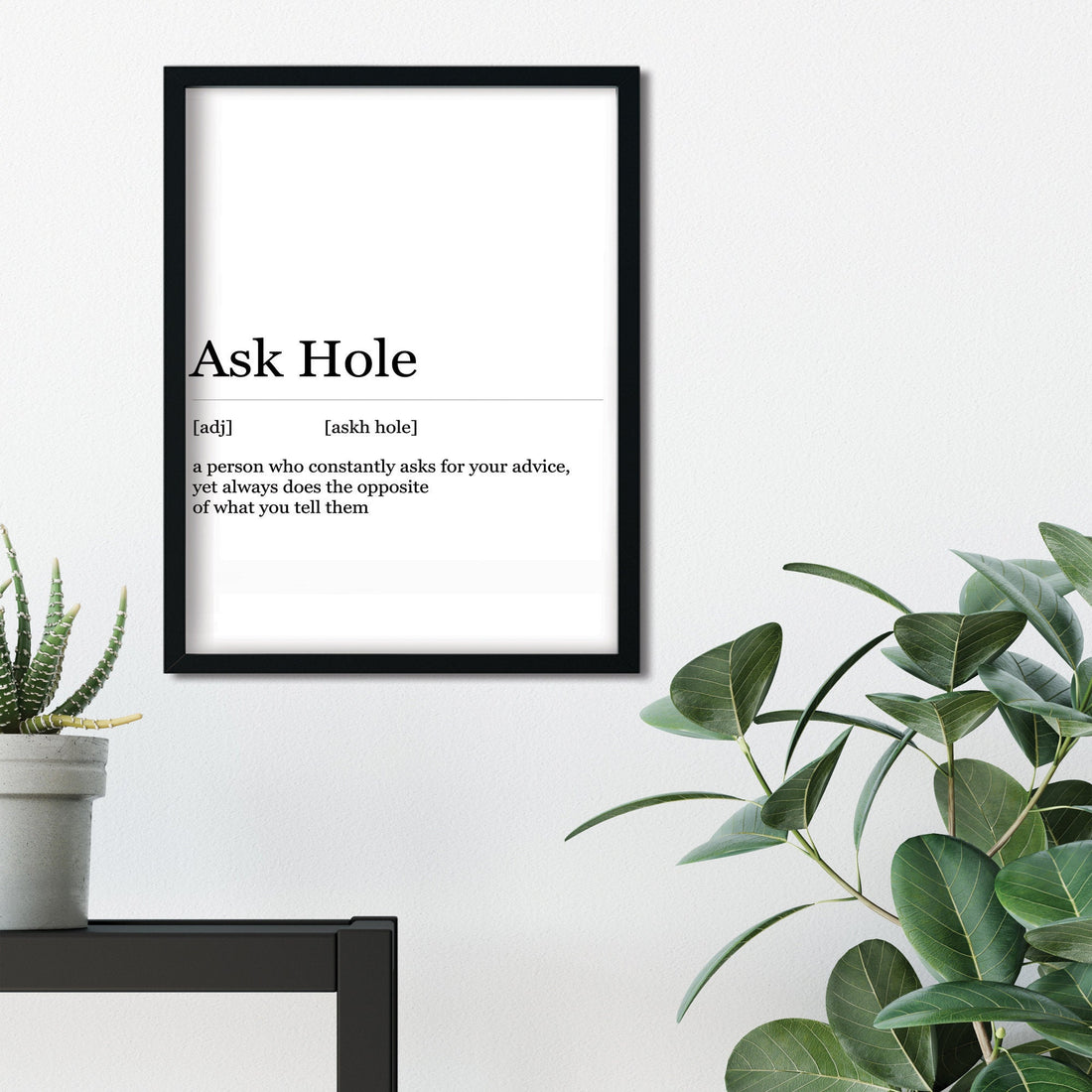 Ask Hole Bathroom Print