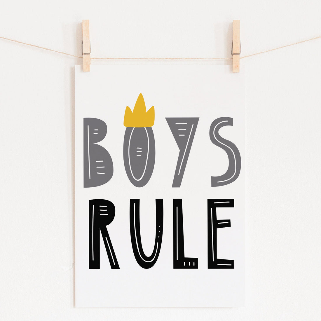 Boys Rule Print