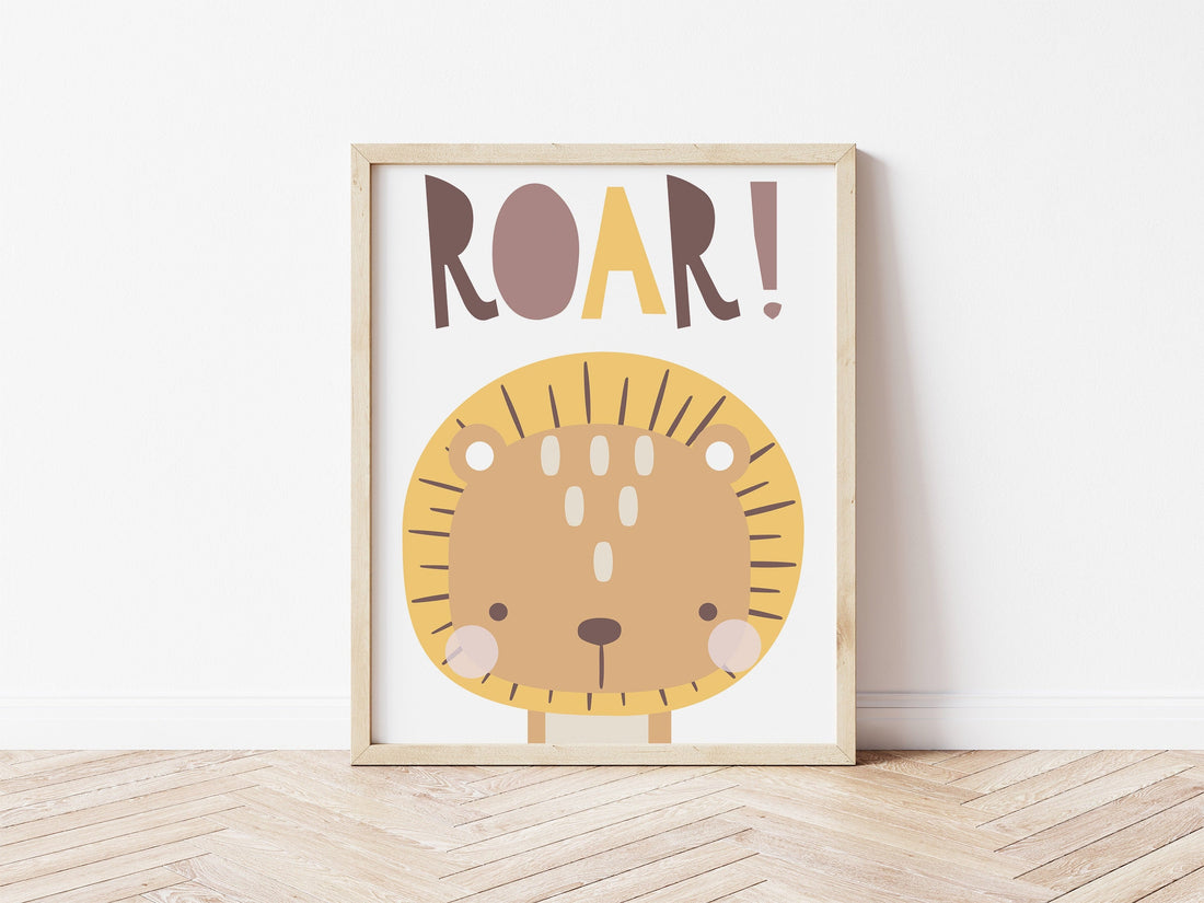 Safari Scandi Lion Print