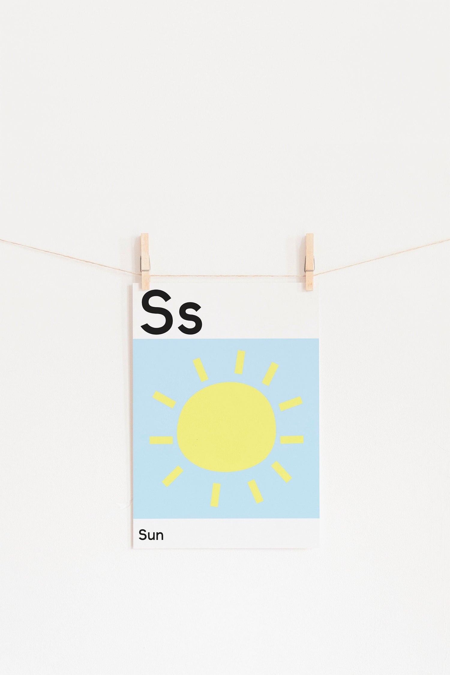 s is for sun print