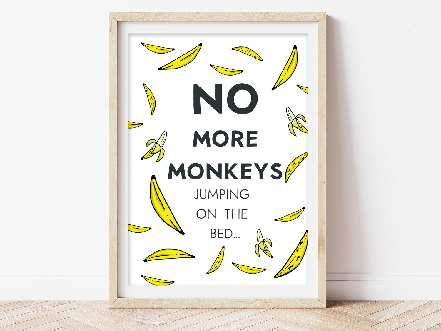 No More Monkeys Jumping Print