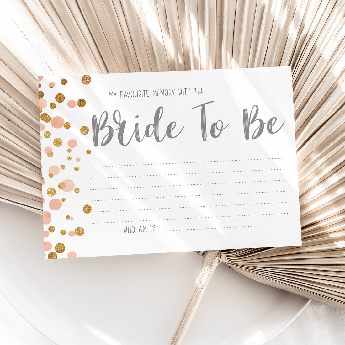 Polka Dot Hen Party Memory With The Bride Cards