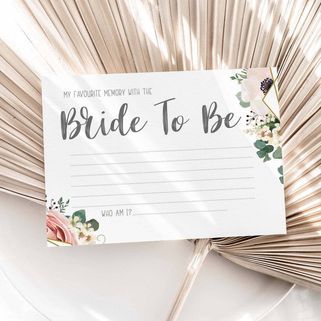 Boho Floral Hen Memory With The Bride Cards