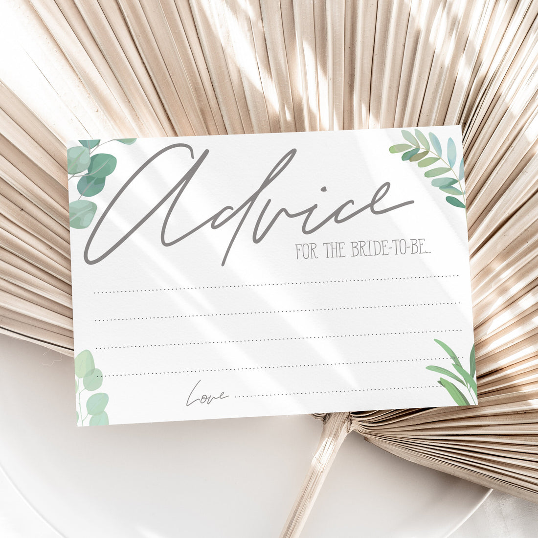 Botanical Green Hen Advice To The  Bride Cards