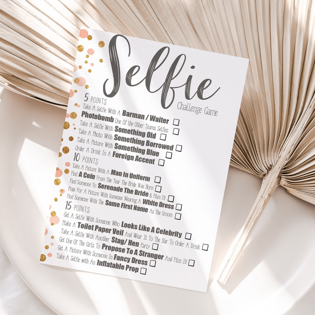 Polka Dot Hen Party Selfie Challenge Game