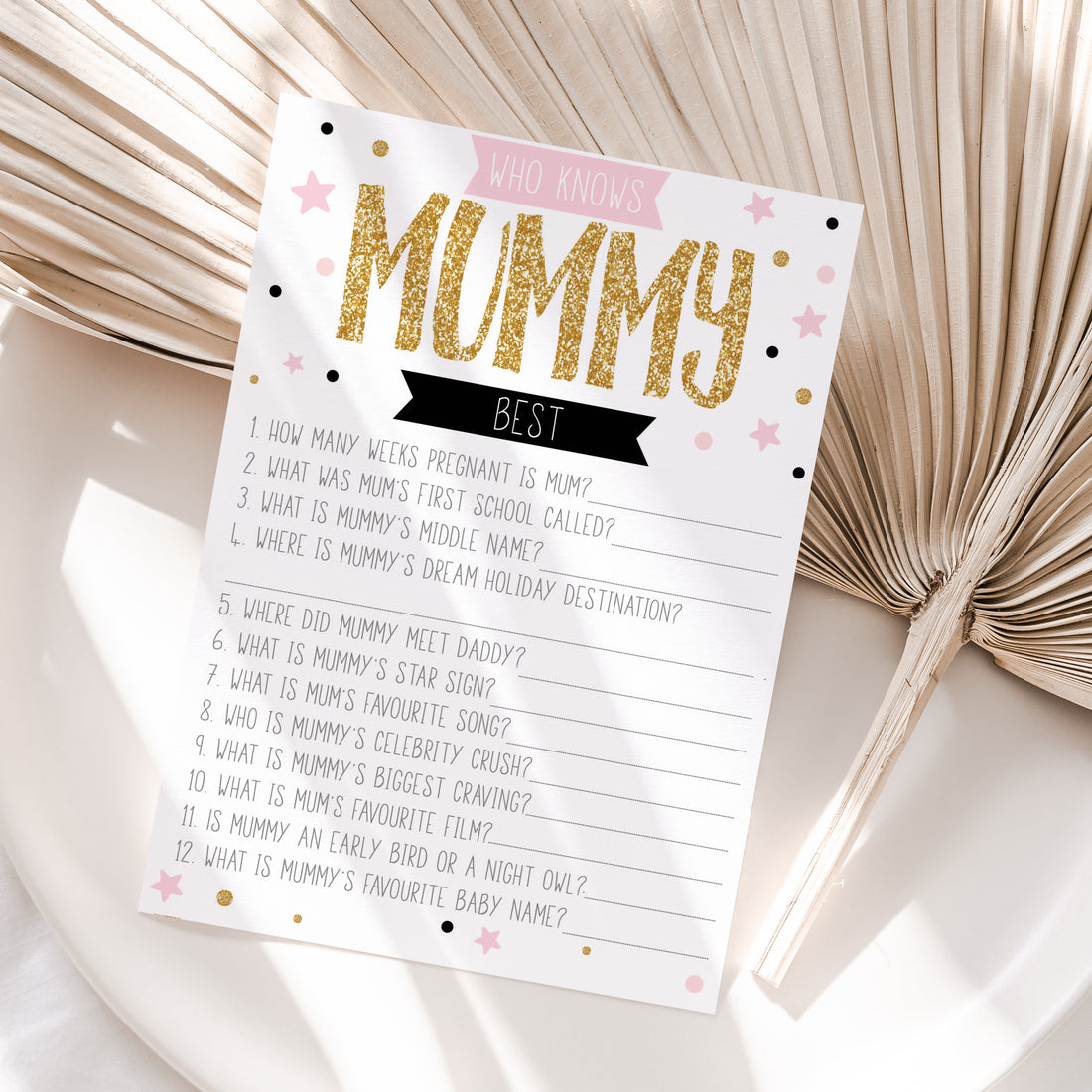 Pink Polka Dot Who Knows Mummy Best Cards
