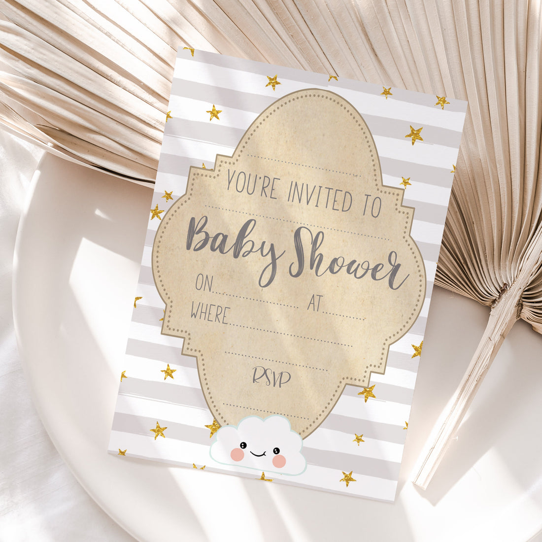 Cloud Baby Shower Invitations