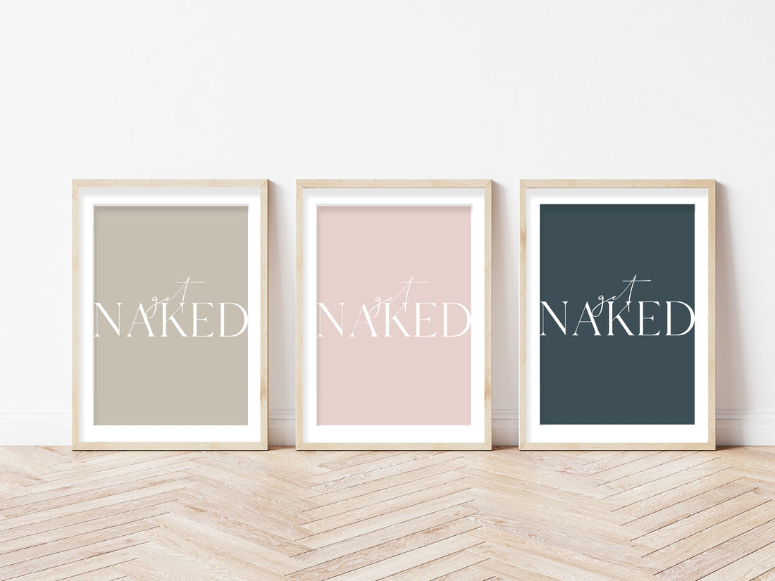 Get Naked Bathroom Print