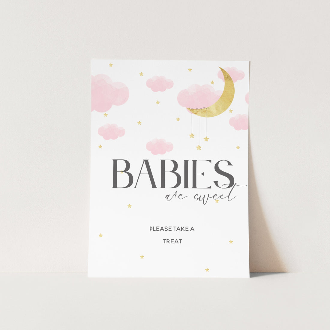 Pink Whimsical Babies Are Sweet Baby Shower Sign