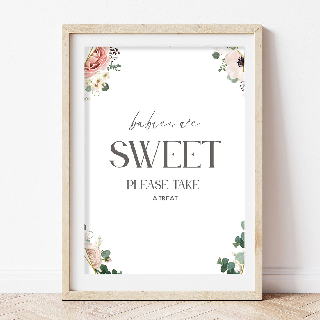Boho Floral Babies Are Sweet Baby Shower Sign