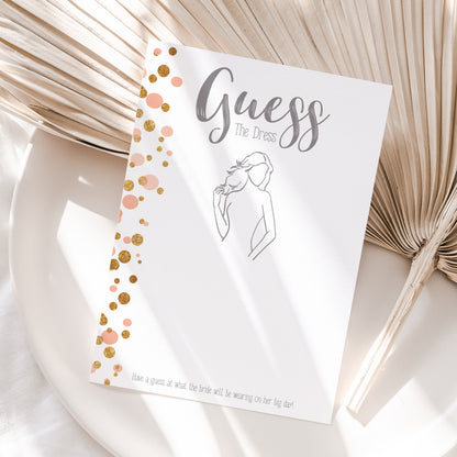 Polka Dot Hen Guess The Dress Cards