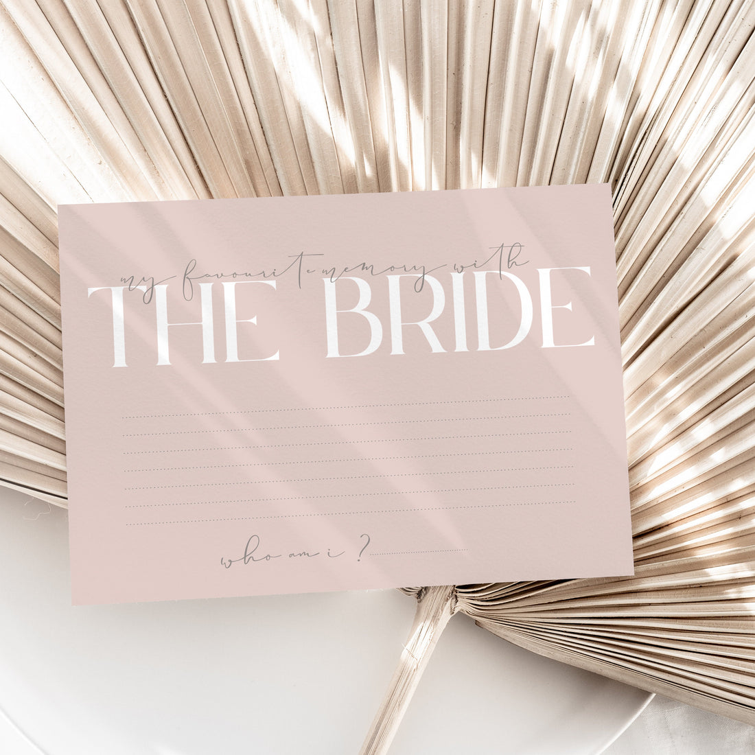 Blush Memory With The Bride Game Cards