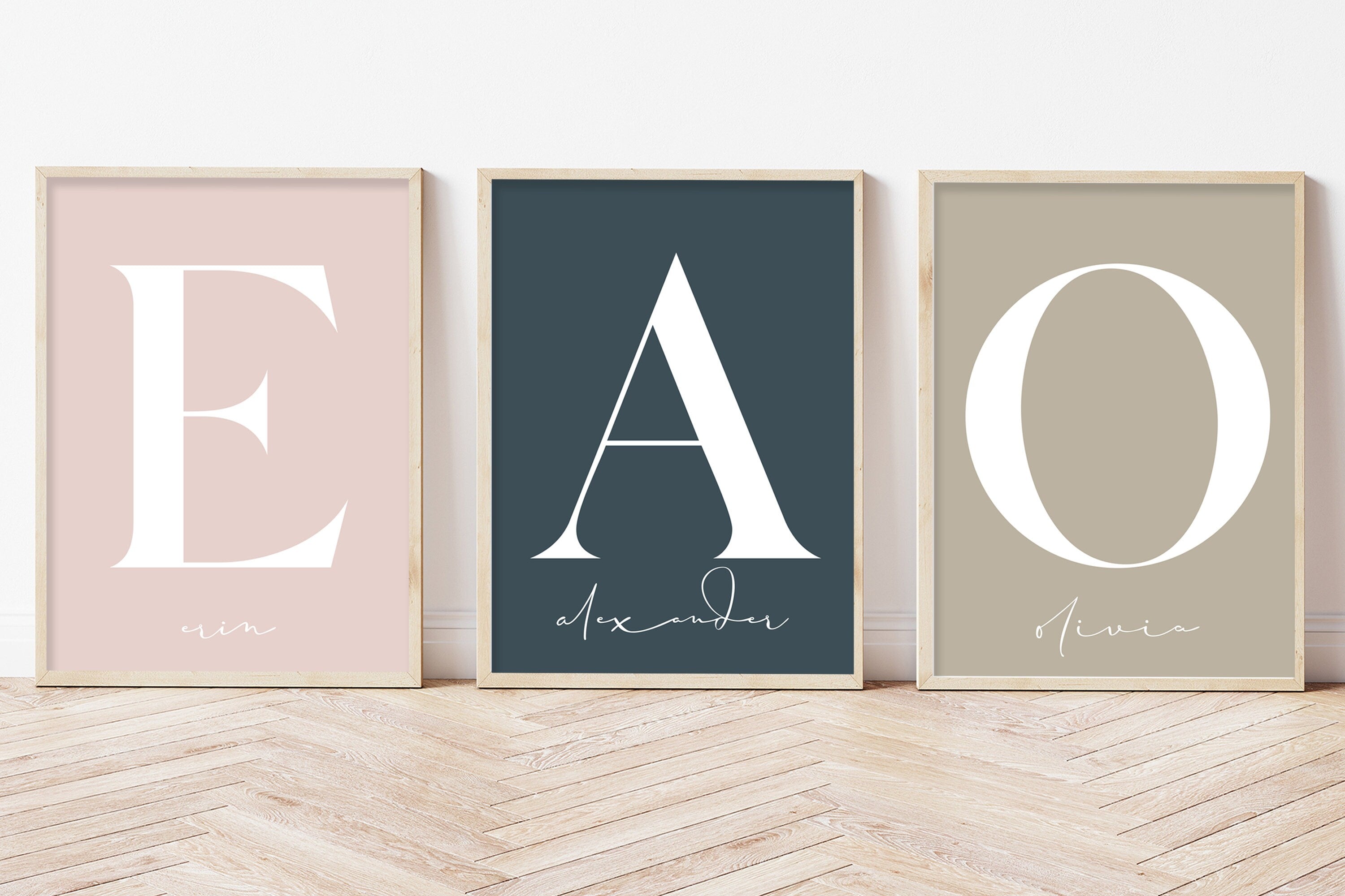 personalised minimal letter Print