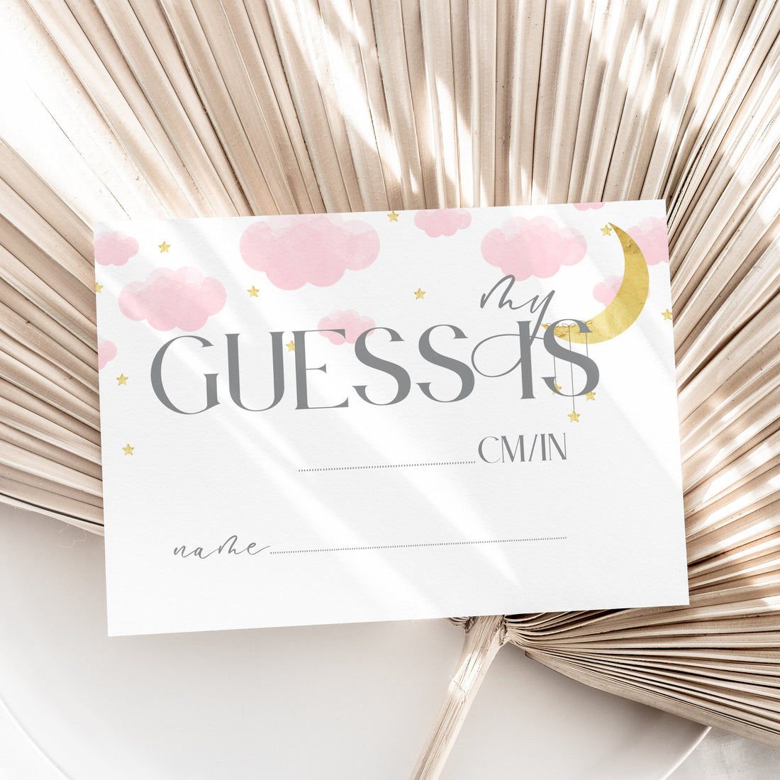 Whimsical Baby Girl Pink How Big Is Mums Bump Cards