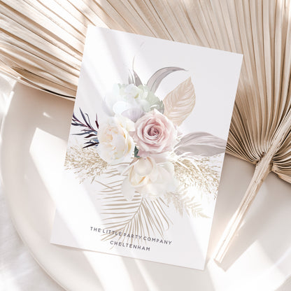 Boho Pampas Grass Wishes For Baby Cards