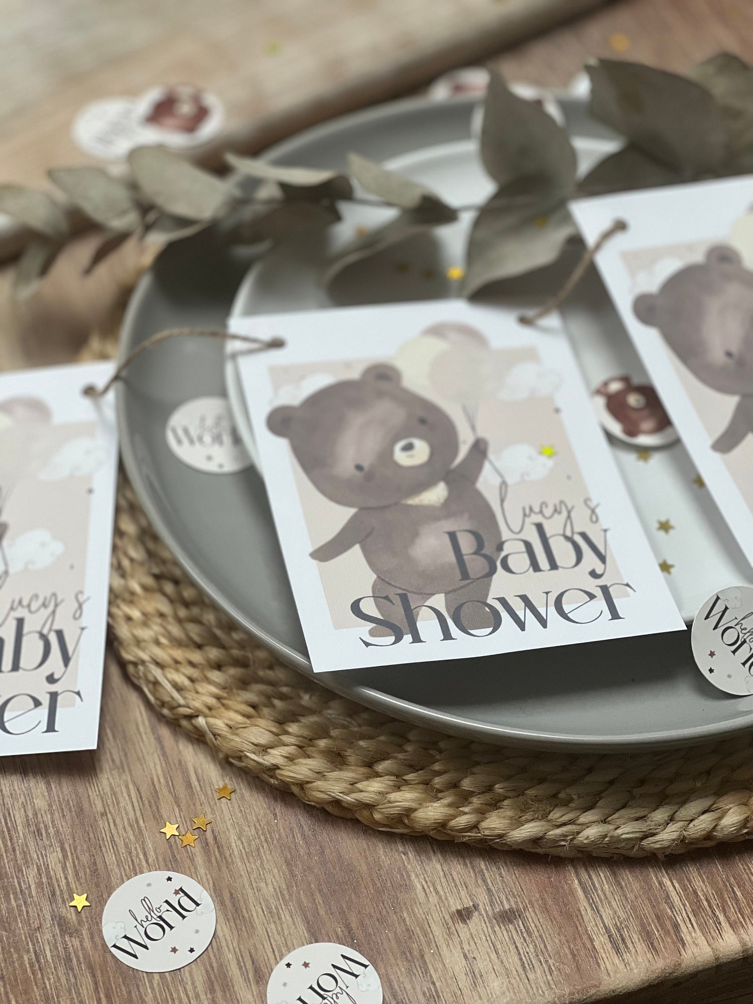 Teddy Bear Personalised Baby Shower Banner