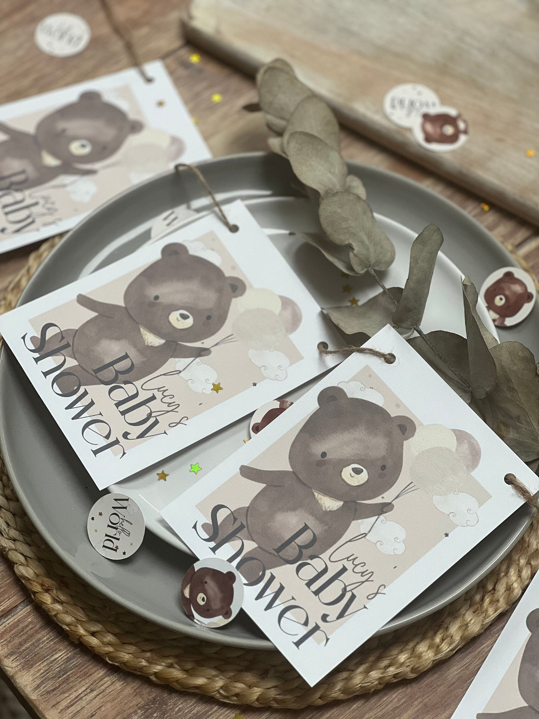 Teddy Bear Personalised Baby Shower Banner